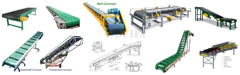 The lifting belt conveyor The lifting belt conveyor